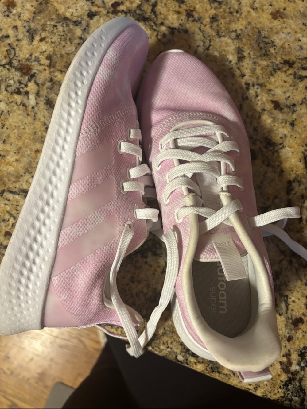 adidas Pink and White Women's Athletic Sneakers